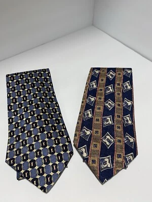 Мужские галстуки Eddie Bauer - 100% шелк - лот из 2 - Изображение 1 из 4
