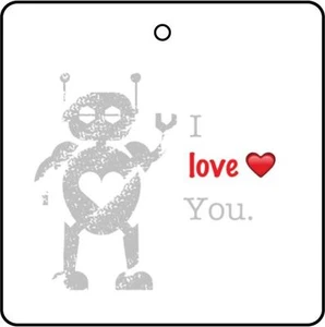ROBOT I LOVE YOU Auto Lufterfrischer / Duftaufhanger - Bild 1 von 2