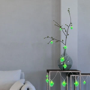 Lichterkette Leuchtkette Dekoleuchte 10x LED Kaktus grün Girlande Batterien - Bild 1 von 5