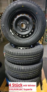 FORD-LLKW TRANSIT 16 "Zoll Stahl 4 Stück Winter 235/65C Superia +RDKS(186) - Bild 1 von 4