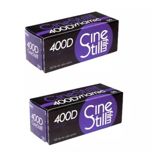 2 Rolls CineStill 400 Dynamic Color Negative Film, 120 Roll Format - Picture 1 of 4