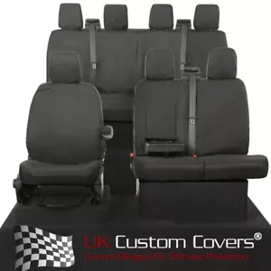 FORD TRANSIT MK9 DOUBLE CAB INC TIPPER (2020 ON) FULL SET SEAT COVERS 120 180 B - Picture 1 of 12