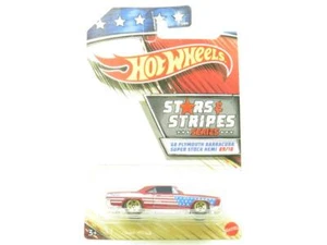 Hot Wheels Stars & Strisce 68 Plymouth barracuda Lungo Carta 1 64 Scala - Foto 1 di 2