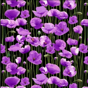 Fliedermohn aus 100 % Baumwolle Stoff Blumen Kollektion - Bild 1 von 12