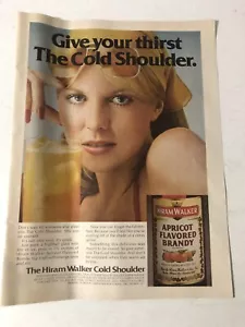 Brandy Hiram Walker 1989 con sabor a albaricoque vintage anuncio impreso pa17 - Imagen 1 de 2