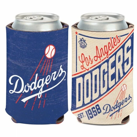 LOS ANGELES DODGERS COOPERSTOWN SIDED SOFT FOAM CAN BOTTLE COOZIE KOOZIE COOLER Cover