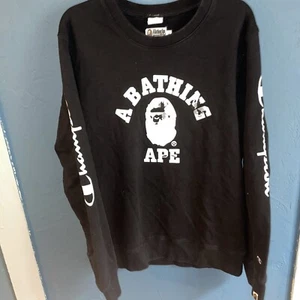 Maglione A Bathing Ape X Champion XL Nero G - Foto 1 di 15