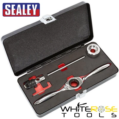 Conjunto de suporte de torneira Sealey reparo de rosca catraca bidirecional M3-M12 5 peças - Imagem 1 de 4