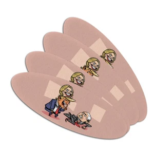 Donald Trump Hillary Clinton Mask Oval Nail File Emery Board 4 Pack - Picture 1 of 3