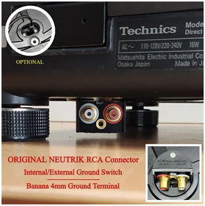 Technics SL-1200 External RCA Kit - Internal / External ground connection switch - Foto 1 di 20