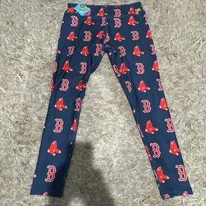 Loudmouth Boston Red Sox Leggings Womens Navy Fitted Stretch Pants Size L NWT - Picture 1 of 3