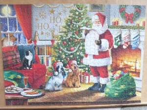 FX Schmid Puzzle "Der Weihnachtsmann kommt in die Stadt" Simon Treadwell, 1000 Teile - Bild 1 von 3