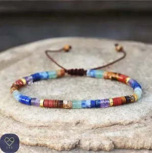 NEW 7 Chakra Bracelet, Meditation Bohemian Yoga Bracelet, Gemstone Bracelet - Picture 1 of 4