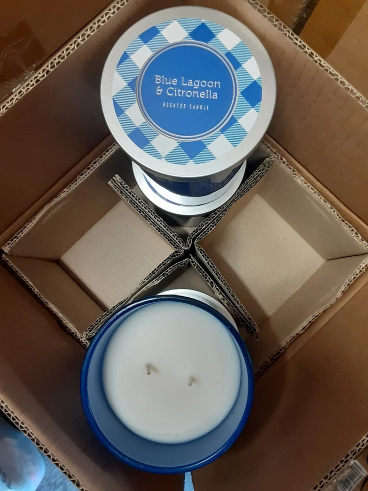 SUN SQUAD - 15oz Jar 2-Wick Citronella Blue Lagoon Candle New - Image 1 of 1