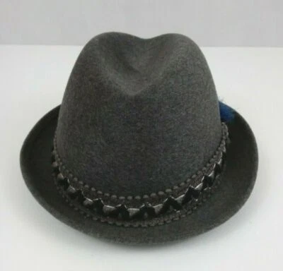 Sombrero Fedora Hugger 100 % lana gris vintage para hombre talla 6 3/4 WPL 5923 Foto 1 de 4