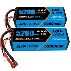 DXF Premium 3S 3s lipo Battery 5200mAh 11.1V 80C Hard Case Deans/T Plug LiPo ... - Bild 1 von 6