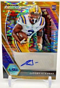 2021 Panini Prizm Draft Picks Orange Pulsar 29/49 JaCoby Stevens #DPA-JAC Auto - Picture 1 of 2