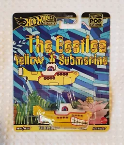 Hot Wheels Premium The Beatles Yellow Submarine with The Beatles Biography - Picture 1 of 2