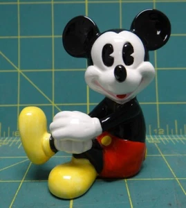 Disney Mickey Mouse Porcelain Figure Crossed Legs With Hands on Knee - Picture 1 of 7