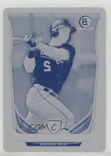 2014 Bowman Draft Top Prospects Chrome Printing Plate Cyan 1/1 Hunter Dozier fm0