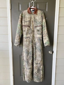 Vintage Liberty Realtree Insulated Camo Hunting Coveralls Size L Regular - Picture 1 of 10