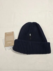 On Cloud Studio Beanie Hat Unisex Navy Blue NWT - Picture 1 of 5