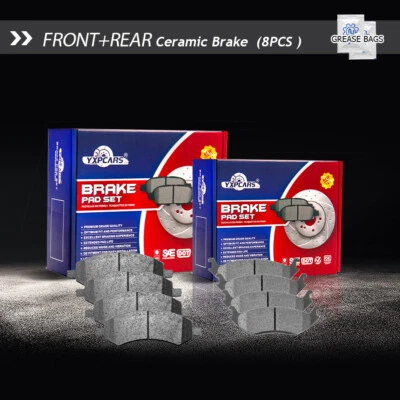 For 2006 - 2018 Dodge Ram 1500 Front + Rear Premium Ceramic Brake Pads - Image 1 of 4