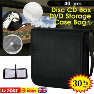 40 Sleeve CD/DVD Ray Disc Carry Case Holder Protector Wallet Storage BagU.K-Fast - Picture 1 of 11