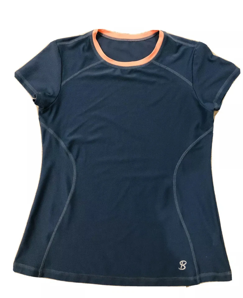 $64 Camisa Tenis Sofibella Mujer Talla S Malla Azul Naranja Cuello. Foto 1 de 1