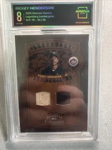RICKY HENDERSON 2005 DONRUSS LUMBERJACKS BAT/JESRY /50 Graded Arena Club 8 - Picture 1 of 2