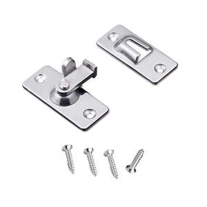 New Durable 90 Degree Stainless Steel Latch Safety Right Angle Sliding Door Lock - Picture 1 of 10