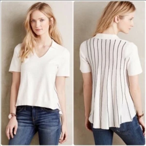 Anthropologie Knitted & Knotted Size M Somerset Knit High Low Long Tail Top - Picture 1 of 11