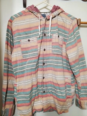 Mujer Moderna Diversión Rayas Manga Larga Abotonada Talla L (B) Foto 1 de 4