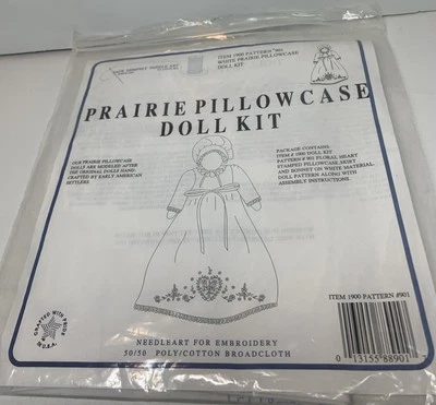 Jack Dempsey Pradera Funda de Almohada Muñeca Kit Floral Corazón Bordado Punta de Aguja Foto 1 de 4