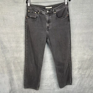 Jeans Levis para mujer 30 negros bajos profesionales rectos años 90 holgados bolsillos relajados denim - Imagen 1 de 13