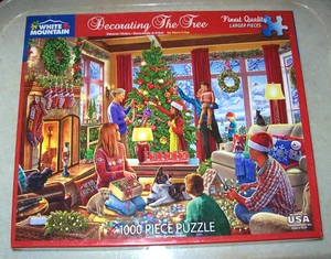 Puzzle Montagna Bianca "Steve Crisp" DECORARE L'ALBERO #1527 1000 pz - COMPLETO - Foto 1 di 2