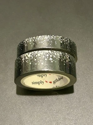 NUEVAS cintas Washi Simply Gilded OG Stardust negras y plateadas 10 rollos de 15 mm Foto 1 de 2