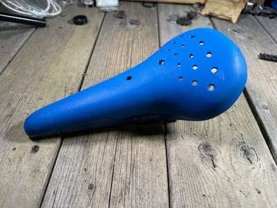 Old School BMX MX FUAN Seat Blue Saddle Oldschool Freestyle Race BMX NOS - Image 1 of 4