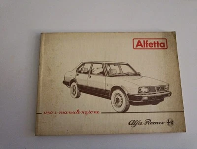 ALFA ROMEO ALFETTA 04/1983 LIBRETTO DI USO E MANUTENZIONE ORIGINALE - Immagine 1 di 3