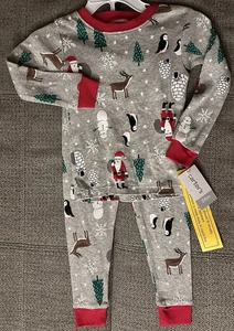 Carter’s Toddler Boy 24 M Santa Christmas PJ’S 2 Piece Long Sleeveless NWT - Picture 1 of 4