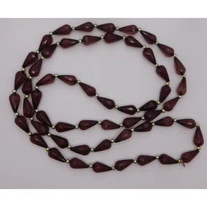 Collana "YR" a goccia di perline marroni con perline tonde in oro - Foto 1 di 3