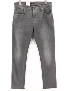 NUDIE Jeans Thin Finn Men Jeans W31/L32 Slim Fit Grey Cotton Stretch Faded - Picture 1 of 9
