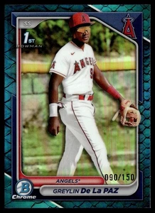 2024 Bowman Chrome 1er refractor reptil azul Greylin De La Paz 090/150 - Imagen 1 de 2