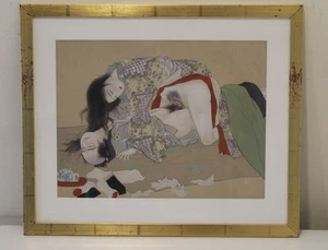 Uemura Shōen Japanische Erotik Shunga Kunst Seidenmalerei - Bild 1 von 13