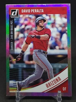 2018 Panini Donruss David Peralta Career Stat Parallel /345 #52 Diamondbacks - Image 1 of 2