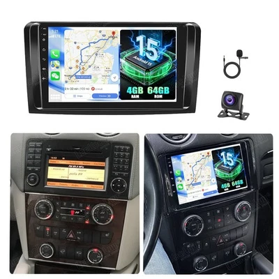 4g+64GB CarPlay Autoradio Für Mercedes ML/GL Klasse W164 X164 Android15 +Kamera - Bild 1 von 4