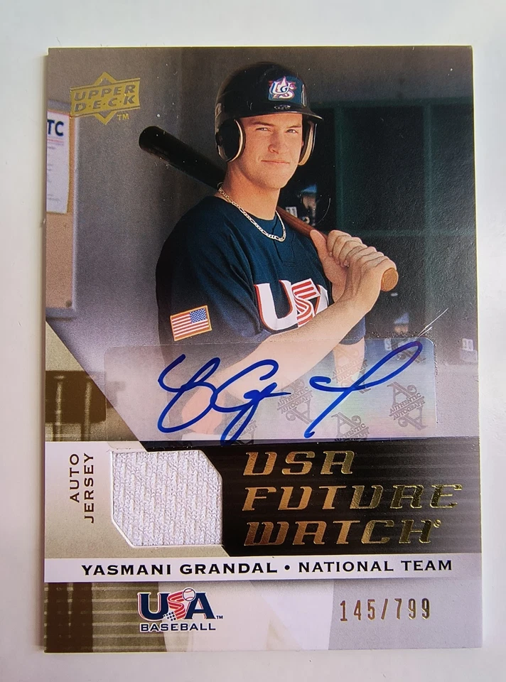 YASMANI GRANDAL Rookie Auto Jersey Card #/799 - 2009 Upper Deck USA Future Watch - Image 1 of 2
