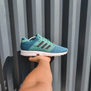 *RARE* UK 11 - adidas Torision Flux Green Blue Mens Trainers Shoes 2014 M21334 - Picture 1 of 11