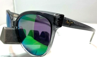 GAFAS DE SOL POLARIZADAS MAUI JIM OLU MJ 537-11A GRIS DESVANECIDO CON MAUI VERDE NUEVAS 9 Foto 1 de 4