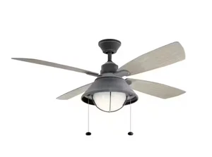 Kichler Seaside 54 in. Outdoor Weathered Zinc Downrod Mount Ceiling Fan - Picture 1 of 1